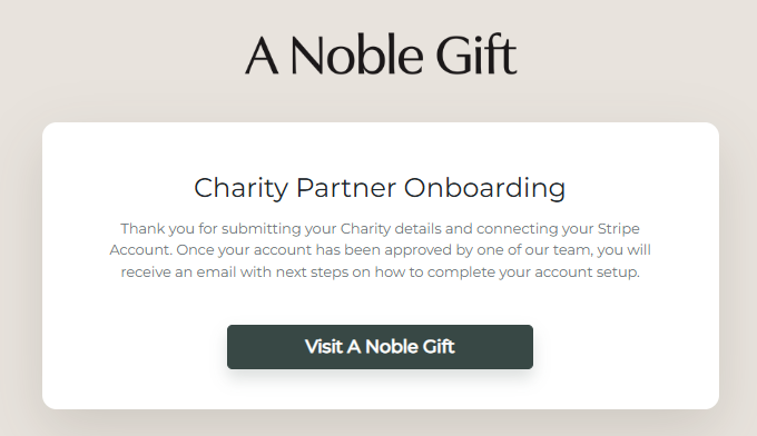 Confirmation message showing your submission has been received and is in review